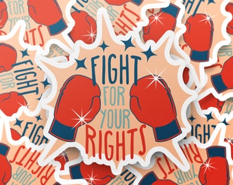 Adesivo Lute pelos seus direitos, adesivo motivacional e inspirador, adesivo para laptop, adesivo para diário, adesivo para álbum de recortes, adesivo legal