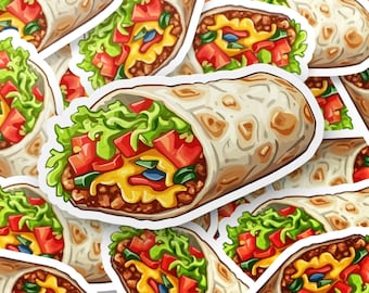 Adesivo fast food - Adesivo street food - Wrap Design Foodie Decal per laptop, bottiglie d'acqua e altro