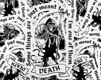 Adesivo do Ceifador, adesivo da morte, adesivo gótico, adesivo para presente, adesivo para laptop, adesivo para diário, adesivo para álbum de recortes, adesivo para garrafa de água