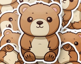 Adesivo Kawaii Teddybear - Simpatico design Kawaii tagliato a bacio