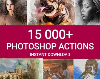 Plus de 15 000 actions Photoshop pour les graphistes Adobe Photoshop Premium Package TÉLÉCHARGEMENT IMMÉDIAT