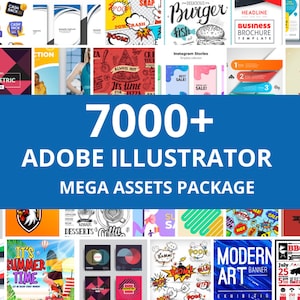 7000+ Adobe Illustrator Assets MEGA Package: Premium Assets For Graphic Designers INSTANT DOWNLOAD