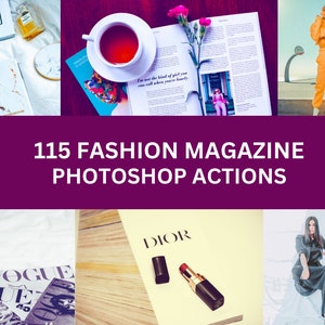 115 Fashion Magazine Photoshop Actions For Graphic Designers | Adobe Photoshop Premium Package | INSTANT DOWNLOAD