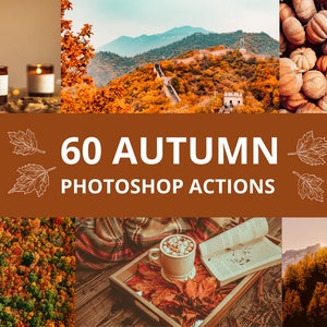 60 Autumn Photoshop Actions For Graphic Designers | Adobe Photoshop Premium Package | INSTANT DOWNLOAD