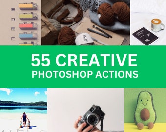 55 Creative Photoshop Actions For Graphic Designers | Adobe Photoshop Premium Package | INSTANT DOWNLOAD