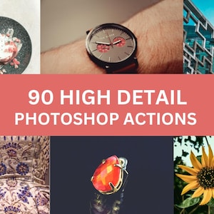 90 High Detail Photoshop Actions For Graphic Designers | Adobe Photoshop Premium Package | INSTANT DOWNLOAD