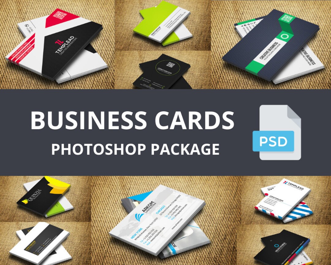 Editable Business Card Templates: Sleek PSD Designs (instant Download ...