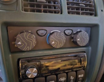 Perillas de aire acondicionado para Tacoma de 1.ª generación, topográficas o lisas; juego de 3