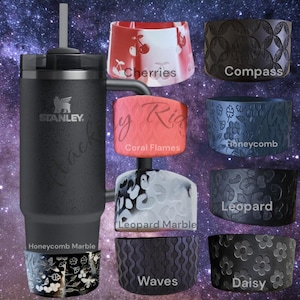 CUSTOM | ENGRAVED | TEXTURED silicone boot for tumblers