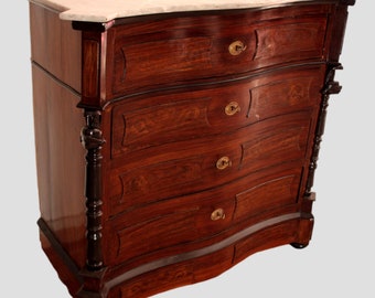 19th century chest of drawers in rosewood