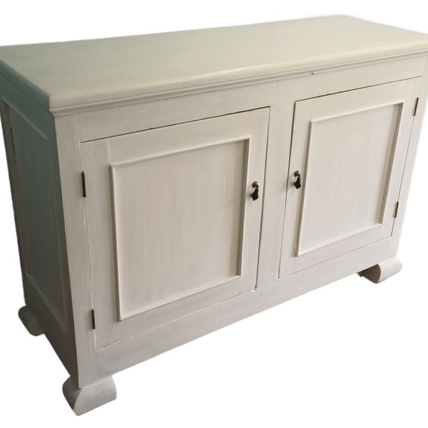 Buffet garde-manger Buffet design provençal Shabby Chic vintage Indust blanc ivoire