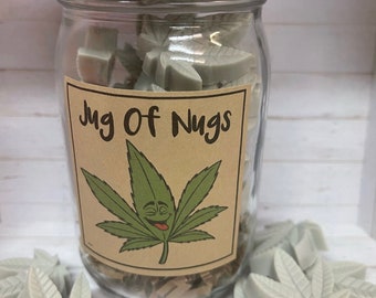 Jug Of Nugs | Weed Soap | Hemp | Pot Leaf | 420 | Mary J | Goats Milk Soap | Novelty | Party Favor | Gag Gift | Bachelor Party | Snoop Dogg