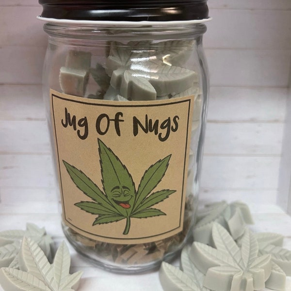 Jug Of Nugs | Weed Soap | Hemp | Pot Leaf | 420 | Mary J | Goats Milk Soap | Novelty | Party Favor | Gag Gift | Bachelor Party | Snoop Dogg