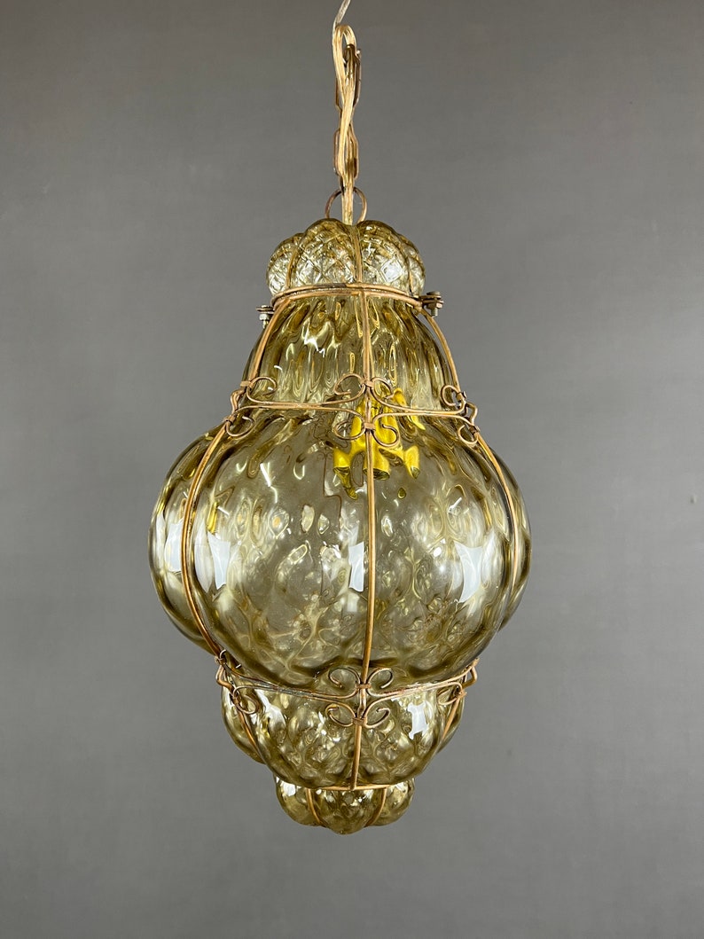 Lanterne ancienne en verre de Murano image 2