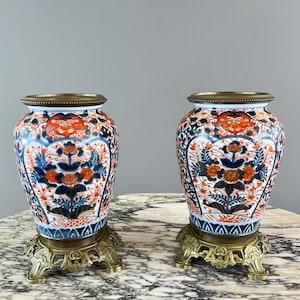 Pair of Japanese Imari vases