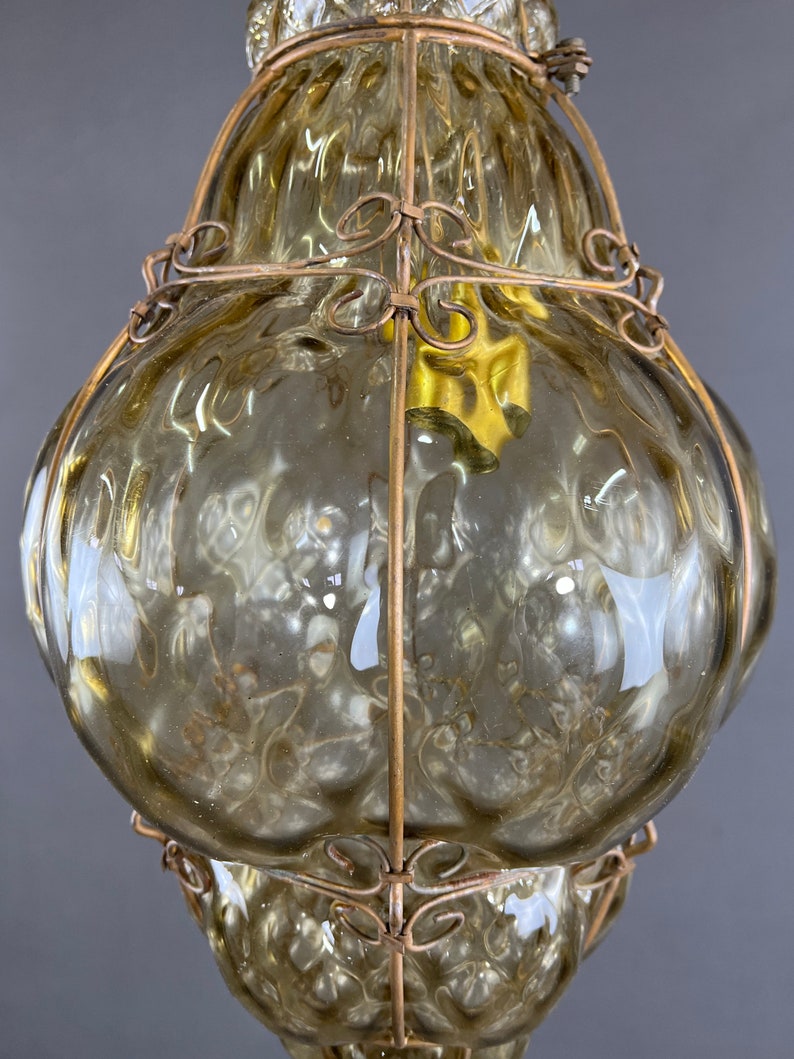 Lanterne ancienne en verre de Murano image 4