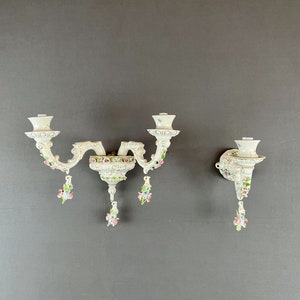 Vintage Capodimonte sconces