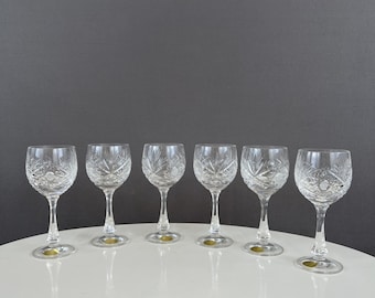 Verres en cristal vintage élégants