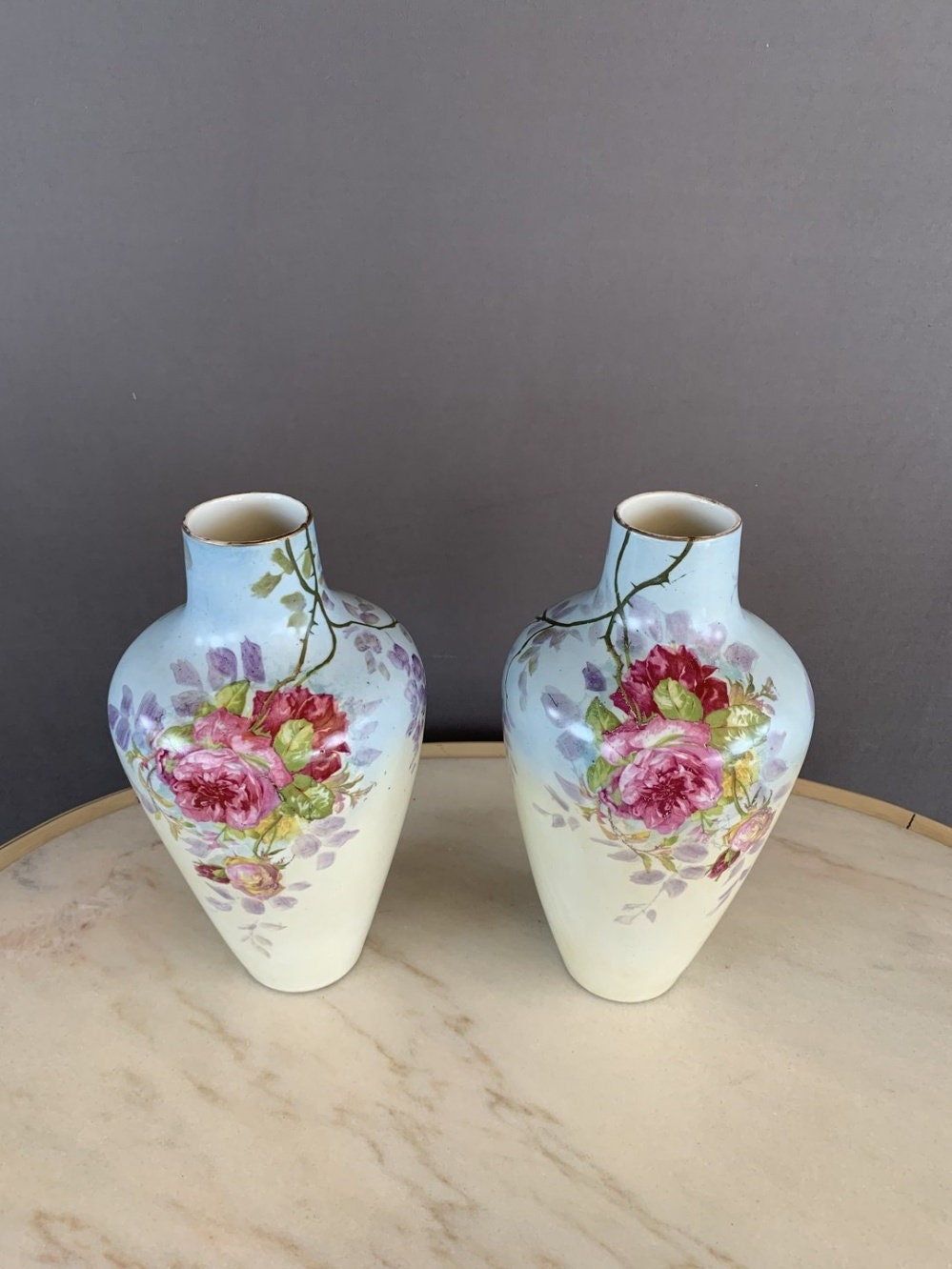 アンティークのリモージュ花瓶 2 個 - Etsy 日本