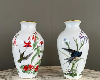 Pair of Franklin Porcelain collection vases