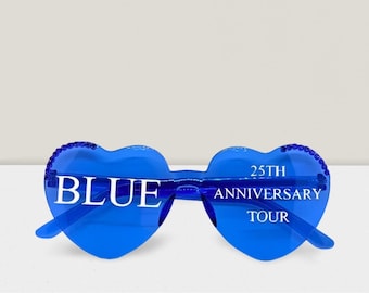 Lunettes de concert personnalisées - Bleu 25e anniversaire