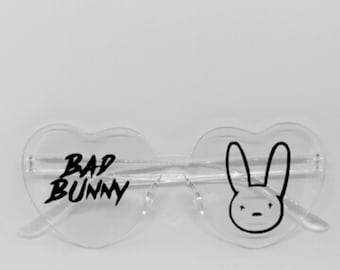 Customised Bad Bunny concert glasses