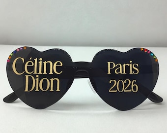 Custom made Celine Dion concert glasses