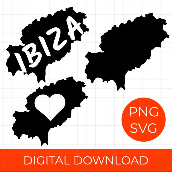 Siluetas de Ibiza para tu proyecto para descarga instantánea (PNG SVG)