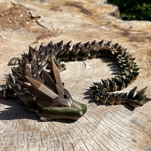 24&quot; 3D Printed Articulated Crystal Dragon Figurine