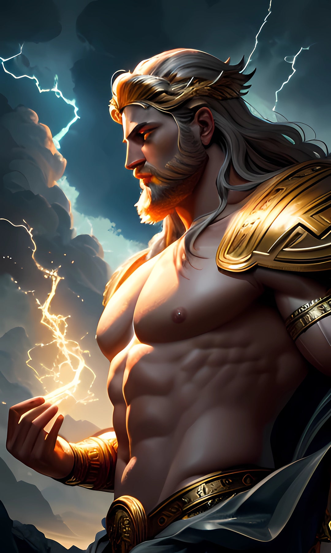 Greek Gods Digital Art Collection 5 Pictures Etsy