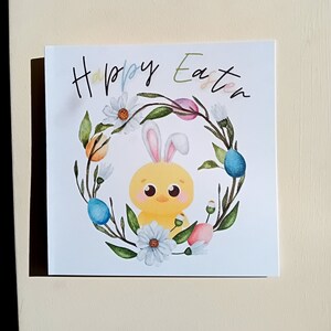 Biglietto di Pasqua / Buona Pasqua / Pasqua / Biglietto di Buona Pasqua / Pulcino di Pasqua / Vacanze di Pasqua / Uova di Pasqua / Ghirlanda di Pasqua / Carina cartolina di Pasqua