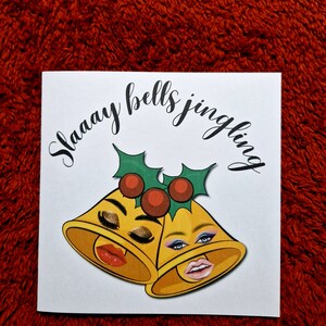 Jingle bells / Tarjeta de Navidad / Feliz Navidad / Tarjeta de Navidad / Tarjeta festiva / Saludos de temporada / Juego de palabras de Navidad / Tarjeta de Navidad divertida / Punny