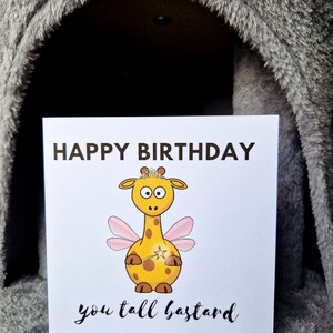 Alles Gute zum Geburtstag Tall Bastard | Schwöre Geburtstagskarte | Geburtstagskarte für Erwachsene | Punny | Personalisiert | Rohling
