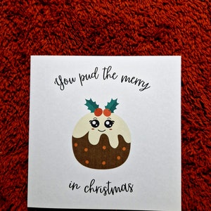 Puoi divertirti a Natale / Cartolina di Natale / Cartolina di Buon Natale / Cartolina festiva / Cartolina di Natale / Cartolina di Natale divertente / Budino di Natale