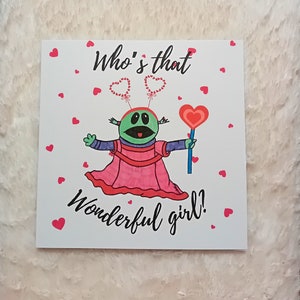 Valentine's Day card | Who's that wonderful girl? | Nanalan | Meme | Valentine's card for Him | Valentine's card for Her | Anniversary card