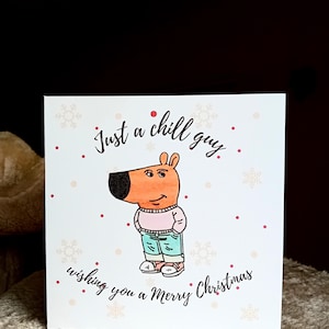 Just A Chill Guy / Biglietto di Natale / Biglietto di Natale meme / Biglietto di Natale divertente / Biglietto festivo / Biglietto Chill Guy / Biglietto di Natale Chill Guy