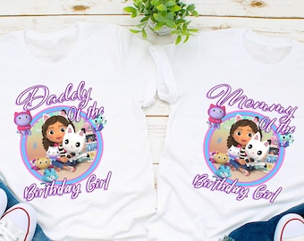 Gabbys dollhouse shirt, Dollhouse Birthday Shirt,  Gabby’s Theme Party Shirt, Personalized shirt kids, Gift Birthday Shirt, 1