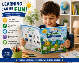 Little Grid Guardians Activity Book | Renewable Energy STEM Learning (Digital Download)