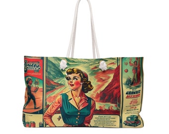 Weekender Bag with a retro design 60s magazine