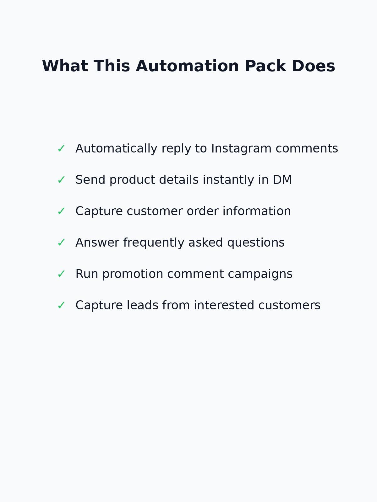 Instagram Automation Template for Manychat | Comment to DM Bot ...