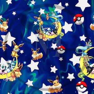 Eeveelution seamless pattern