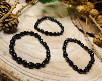 Black Tourmaline Bracelets / Protection / Home Protection / Stress Relief / 08mm