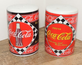 Vintage Coca Cola Salt and Pepper Shakers, Made by Enesco 1995