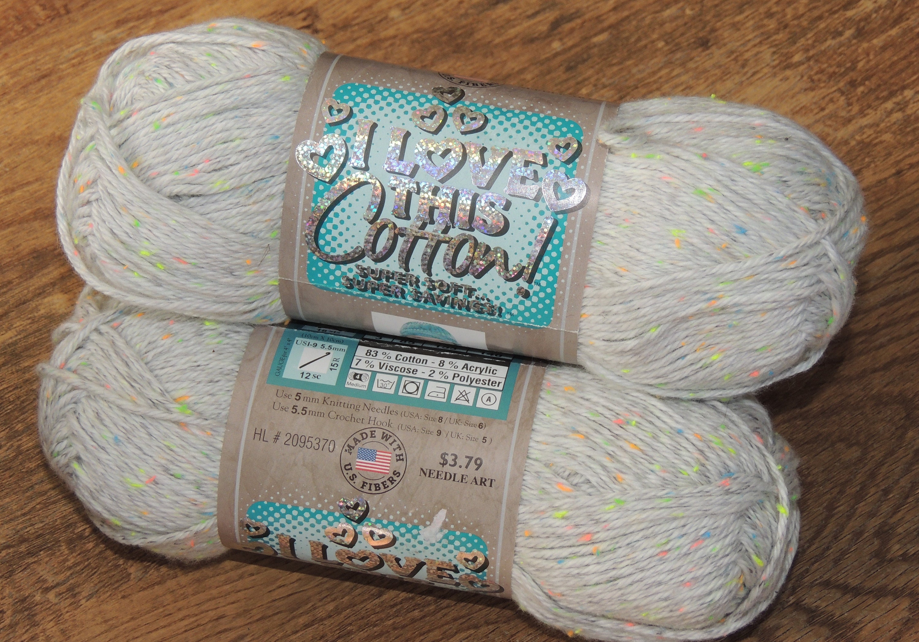 NEW I Love This Cotton Yarn 410-sprinkle Me This 3 Oz/153 Yards 