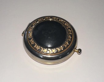 Rare Vintage Estée Lauder ‘The Attitude’ Compact with Stars and Moon Border and Mood Stone Center, Color Changing