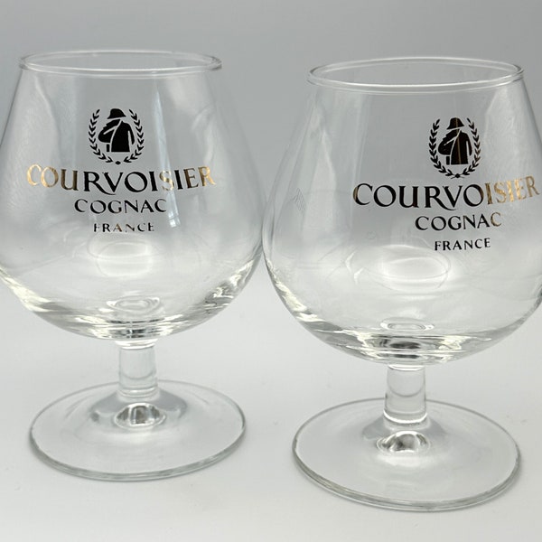 Courvoisier Cognac France Snifter Glasses in Excellent Condition