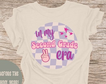 Retro Second Grade Back to School Shirt First Day of School Shirt 2nd Grade In my First Grade Era Back to School Shirt for Kids 2nd