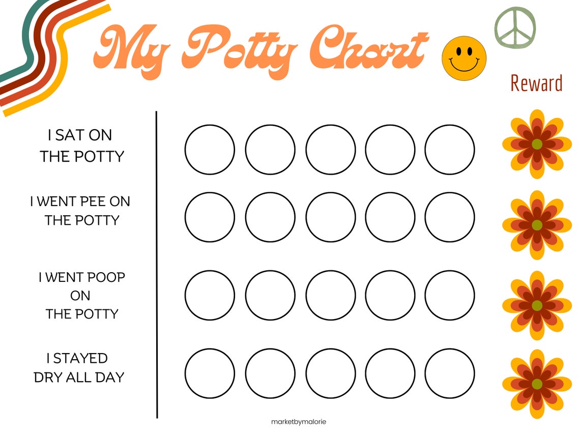 Groovy Potty Chart Trendy Reward Chart Toddler Printables Kids ...