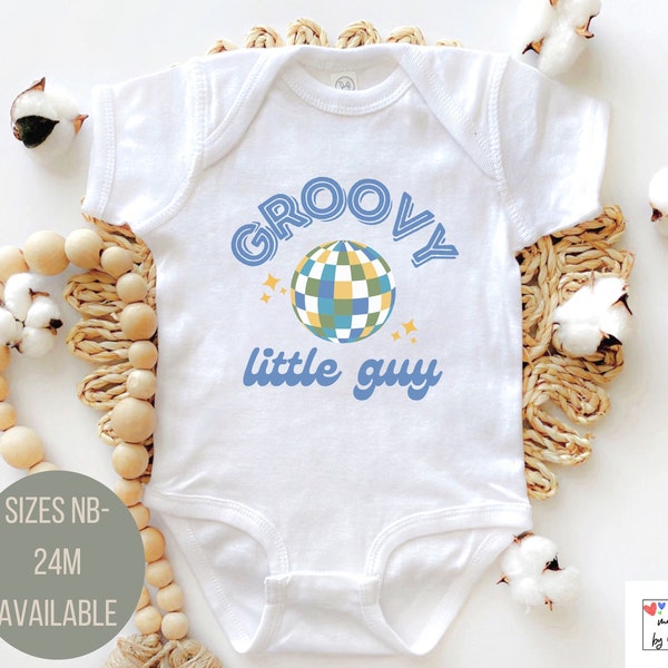 Groovy Little Guy, Groovy Baby, Infant Baby Rib Bodysuit Bodysuit Vintage Groovy Guy Retro Baby Bodysuit 70s Baby