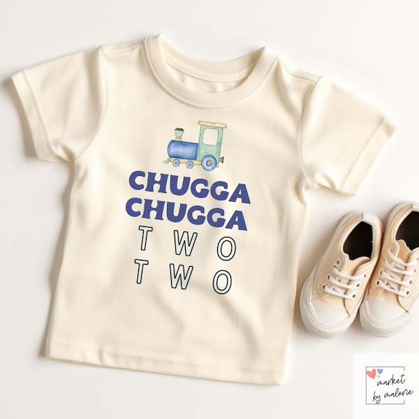 Chugga Chugga zwei zwei Zug Geburtstags-Shirt Kundenspezifische Familien Hemden 2. Geburtstag-Jungen-Hemd Zug-Thema Geburtstag zwei Hemd Mama und ich Hemden